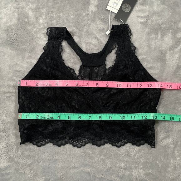 Kindred Bravely Bra Womens Medium Black Nursing Bralette Lace Racerback New - Picture 9 of 11